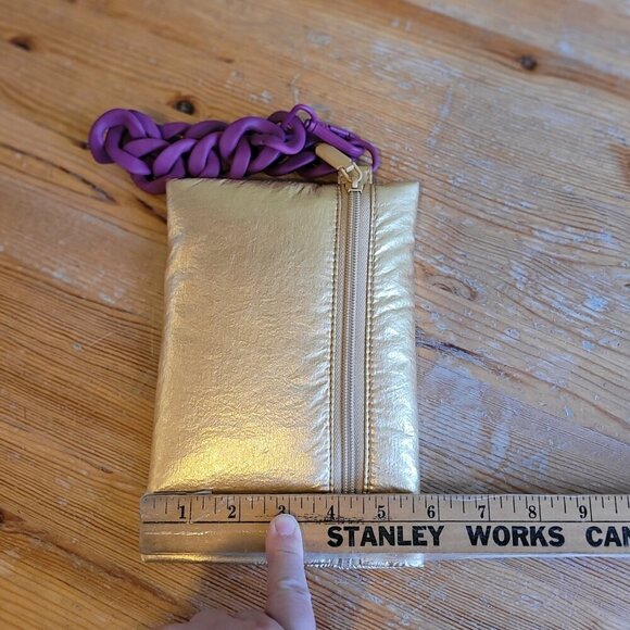 Gold Metallic Wristlet by Kika Vargas x Target OS Holiday Party Clutch - Picture 6 of 8